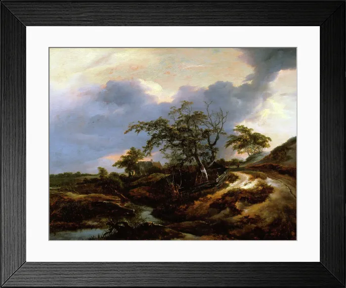 Framed Print : Landscape with Dunes, 1649. Creator: Jacob van Ruisdael Framed Print : Landscape with Dunes, 1649. Creator: Jacob van Ruisdael