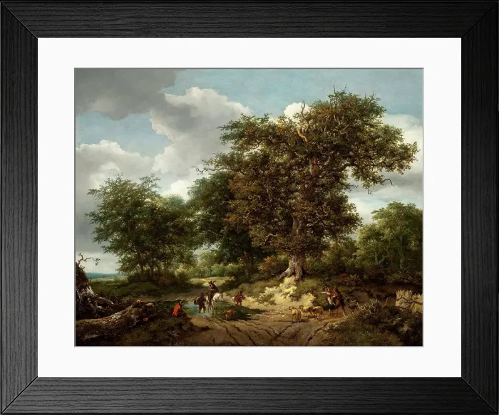 Framed Print : The Great Oak, 1652. Creators: Jacob van Ruisdael, Nicolaes Berchem Framed Print : The Great Oak, 1652. Creators: Jacob van Ruisdael, Nicolaes Berchem