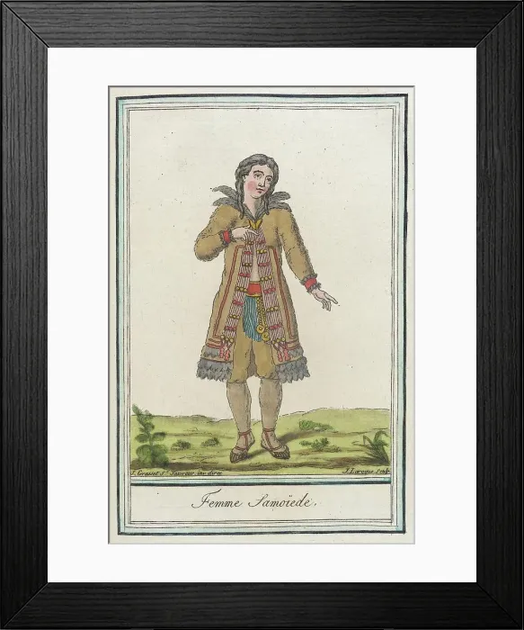 Framed Print : Costumes de Différents Pays, Femme Samoïede, c1797. Creator: Jacques Grasset de Saint-Sauveur Framed Print : Costumes de Différents Pays, Femme Samoïede, c1797. Creator: Jacques Grasset de Saint-Sauveur