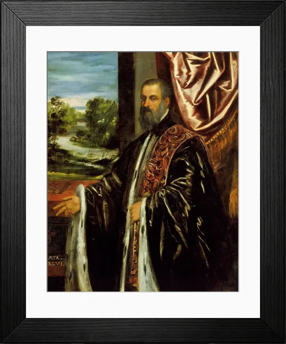 Framed Print : Portrait of Marino Grimani, 1578. Creator: Jacopo Tintoretto Framed Print : Portrait of Marino Grimani, 1578. Creator: Jacopo Tintoretto