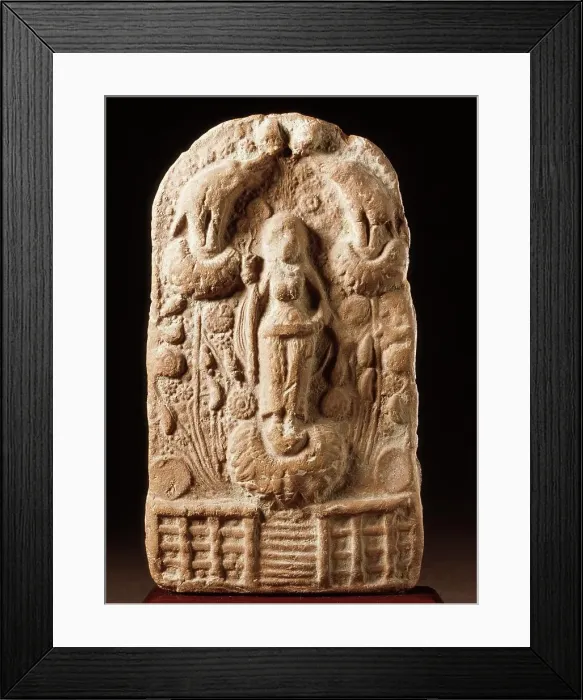 Framed Print : Shri Lakshmi Lustrated by Elephants (Gaja-Lakshmi), 1st century BC. Creator: Unknown Framed Print : Shri Lakshmi Lustrated by Elephants (Gaja-Lakshmi), 1st century BC. Creator: Unknown