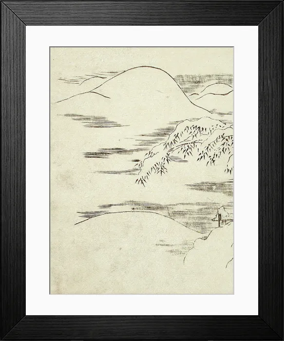 Framed Print : Snow Landscape, c1740. Creator: Tachibana Morikuni Framed Print : Snow Landscape, c1740. Creator: Tachibana Morikuni