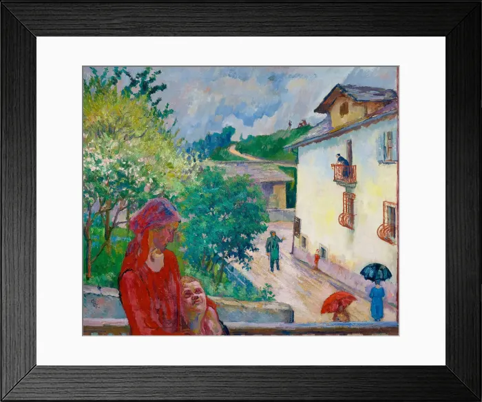 Framed Print : Pioggia primaverile (Spring Rain), 1926. Creator: Giacometti, Giovanni (1868-1933) Framed Print : Pioggia primaverile (Spring Rain), 1926. Creator: Giacometti, Giovanni (1868-1933)