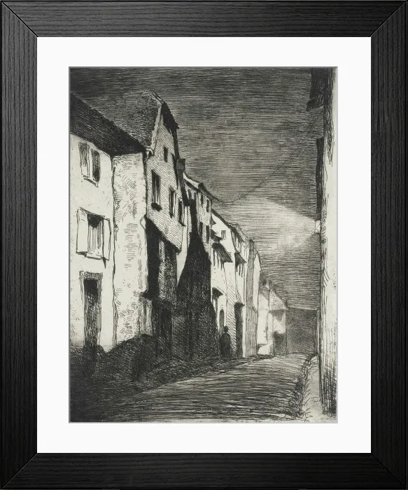 Framed Print : Street at Saverne, 1858. Creator: James Abbott McNeill Whistler Framed Print : Street at Saverne, 1858. Creator: James Abbott McNeill Whistler