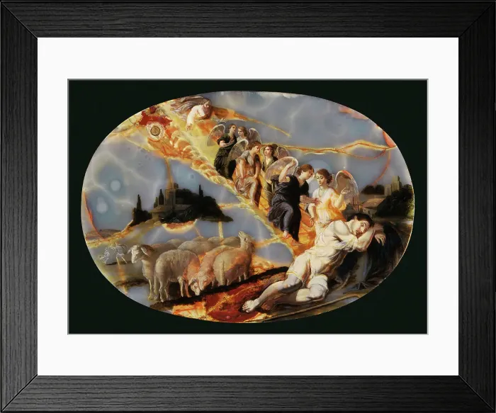 Framed Print : Jacob's Ladder, c1650. Creator: Jacques Stella Framed Print : Jacob's Ladder, c1650. Creator: Jacques Stella