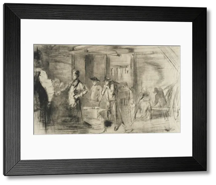 Framed Print : The Forge, 1861. Creator: James Abbott McNeill Whistler Framed Print : The Forge, 1861. Creator: James Abbott McNeill Whistler