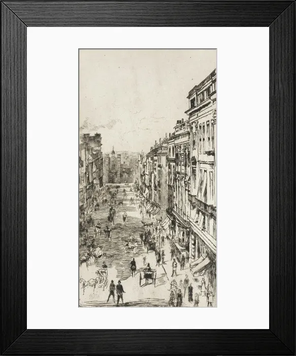 Framed Print : St. James's Street, 1878. Creator: James Abbott McNeill Whistler Framed Print : St. James's Street, 1878. Creator: James Abbott McNeill Whistler