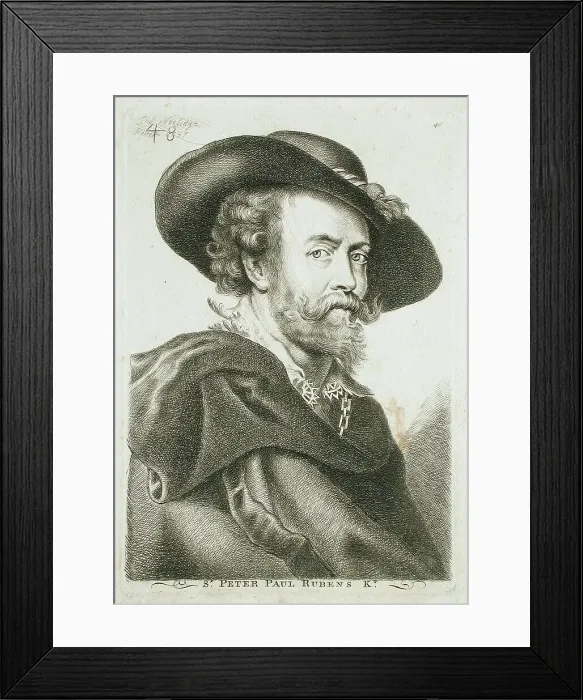 Framed Print : Portrait of Peter Paul Reubens, 1757. Creator: Thomas Worlidge Framed Print : Portrait of Peter Paul Reubens, 1757. Creator: Thomas Worlidge