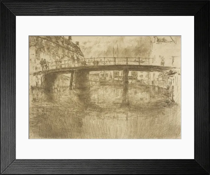 Framed Print : Bridge, Amsterdam, 1889. Creator: James Abbott McNeill Whistler Framed Print : Bridge, Amsterdam, 1889. Creator: James Abbott McNeill Whistler