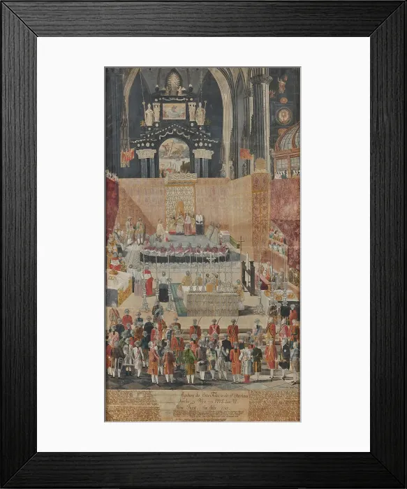 Framed Print : Pope Pius VI celebrates the Easter Holy Mass in St. Stephen's Cathedral in Vienna... 1782, 1788. Creator: Anonymous Framed Print : Pope Pius VI celebrates the Easter Holy Mass in St. Stephen's Cathedral in Vienna... 1782, 1788. Creator: Anonymous