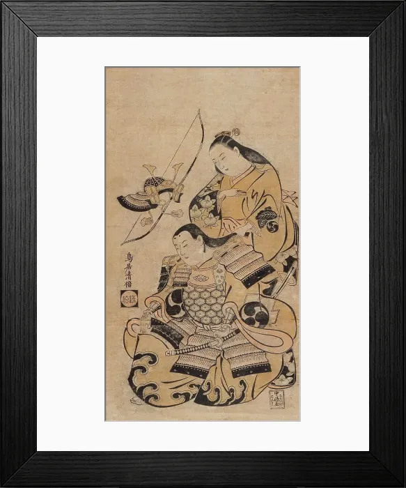 Framed Print : Yoshitsune and Shizuka (Uijin), circa 1704-1711. Creator: Torii Kiyomasu I Framed Print : Yoshitsune and Shizuka (Uijin), circa 1704-1711. Creator: Torii Kiyomasu I