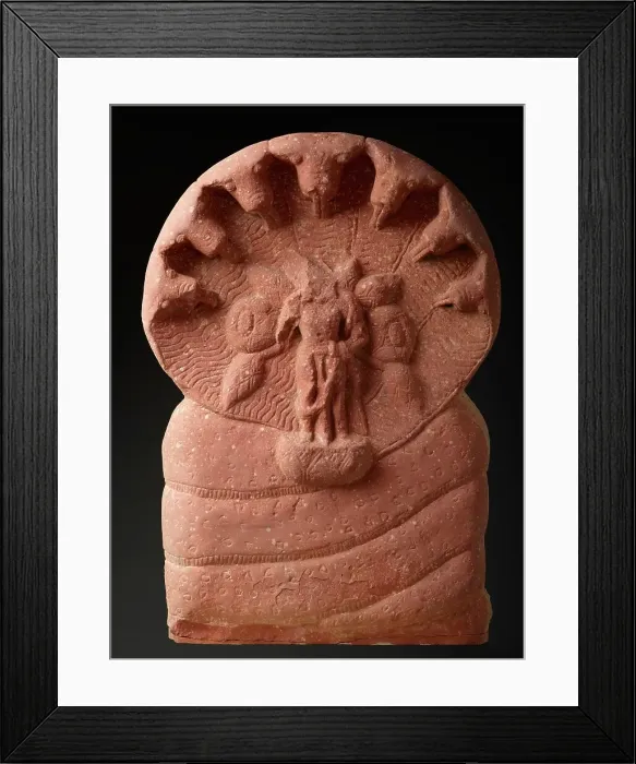 Framed Print : A Nagaraja or Balarama (?) Sheltered by a Serpent, 2nd-3rd century. Creator: Unknown Framed Print : A Nagaraja or Balarama (?) Sheltered by a Serpent, 2nd-3rd century. Creator: Unknown