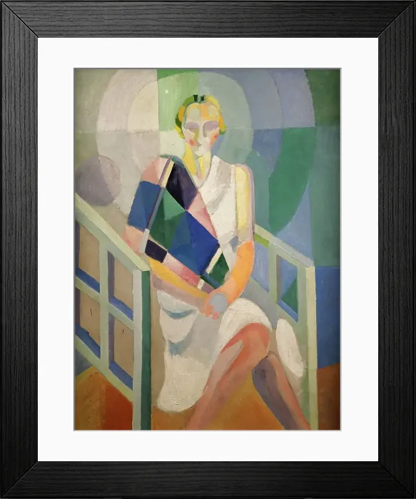 Framed Print : Portrait de Madame Heim, 1926-1927. Creator: Delaunay, Robert (1885-1941) Framed Print : Portrait de Madame Heim, 1926-1927. Creator: Delaunay, Robert (1885-1941)