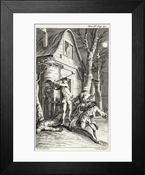 Framed Print : Illustration from Tom Jones, published 1750. Creator: Jan Punt Framed Print : Illustration from Tom Jones, published 1750. Creator: Jan Punt