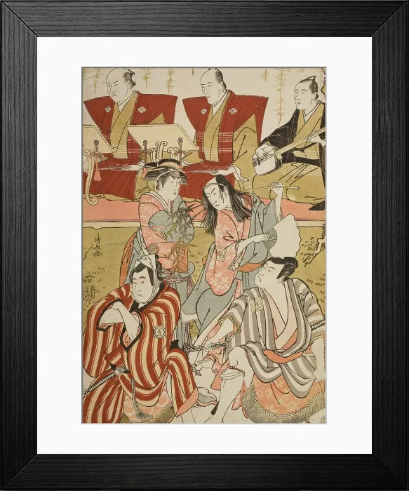 Framed Print : Scene froma Kabuki play, Mid-late 1780s. Creator: Torii Kiyonaga Framed Print : Scene froma Kabuki play, Mid-late 1780s. Creator: Torii Kiyonaga