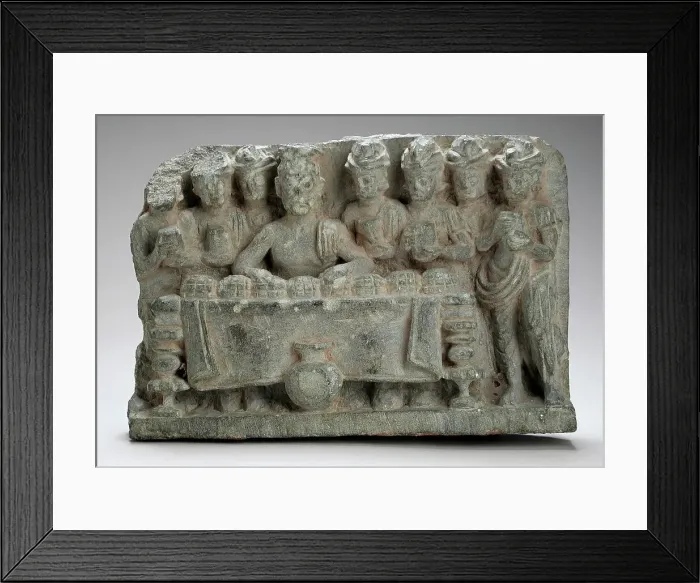 Framed Print : The Distribution of the Buddha's Relics, 2nd-3rd century. Creator: Unknown Framed Print : The Distribution of the Buddha's Relics, 2nd-3rd century. Creator: Unknown