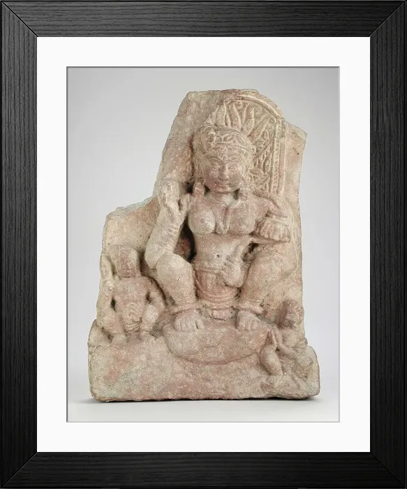 Framed Print : The Goddess Shridevi, 2nd-3rd century. Creator: Unknown Framed Print : The Goddess Shridevi, 2nd-3rd century. Creator: Unknown