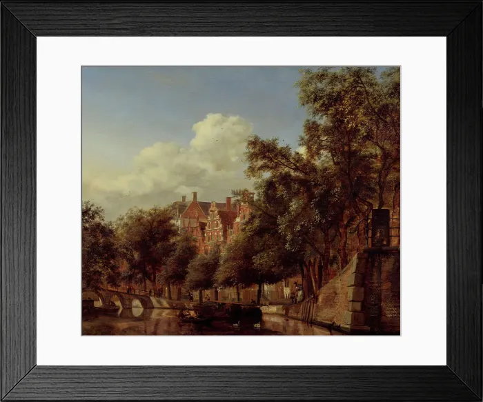 Framed Print : View of the Herengracht, Amsterdam, from the Leliegracht, between c1660 and c1670. Creator: Jan van der Heyden Framed Print : View of the Herengracht, Amsterdam, from the Leliegracht, between c1660 and c1670. Creator: Jan van der Heyden