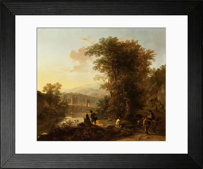 Framed Print : Landscape with a Draftsman, c1645. Creator: Jan Dirksz Both Framed Print : Landscape with a Draftsman, c1645. Creator: Jan Dirksz Both