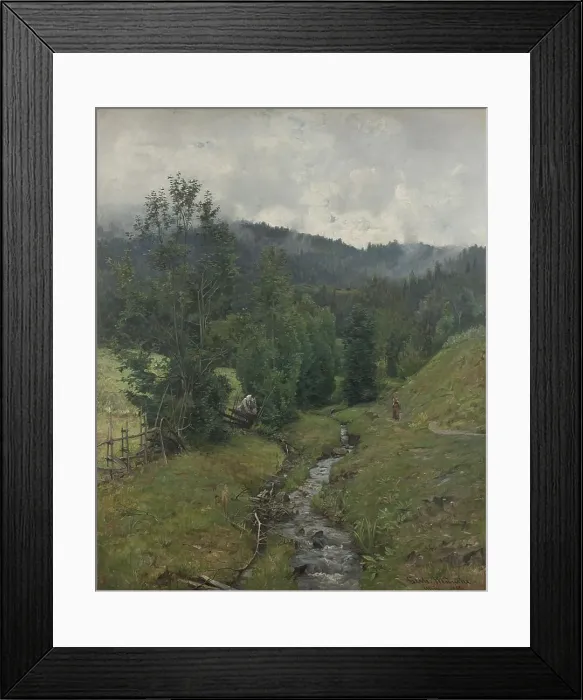 Framed Print : After the Rain, motif from Eidsvold, 1883. Creator: Gerhard Munthe Framed Print : After the Rain, motif from Eidsvold, 1883. Creator: Gerhard Munthe