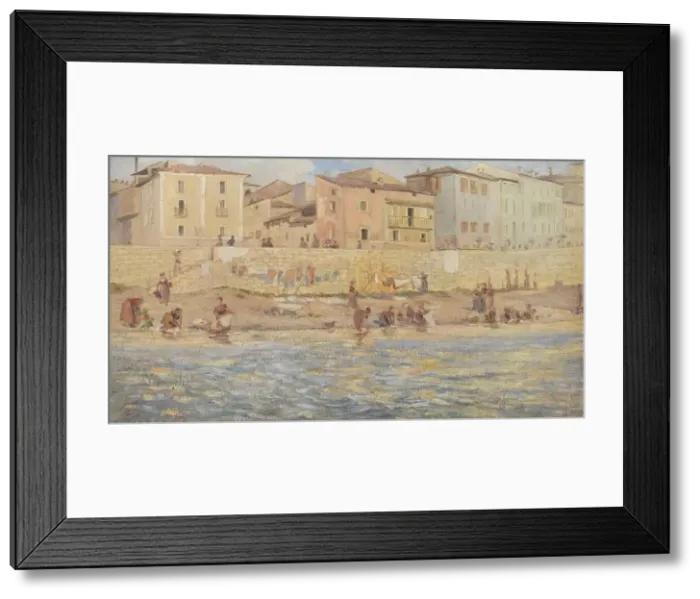 Framed Print : The River Liri. Italy, 1883. Creator: Theodor Esbern Philipsen Framed Print : The River Liri. Italy, 1883. Creator: Theodor Esbern Philipsen