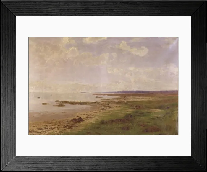 Framed Print : Part of Jutland's east coast; Quiet summer day, 1886. Creator: Anton Thorenfeld Framed Print : Part of Jutland's east coast; Quiet summer day, 1886. Creator: Anton Thorenfeld