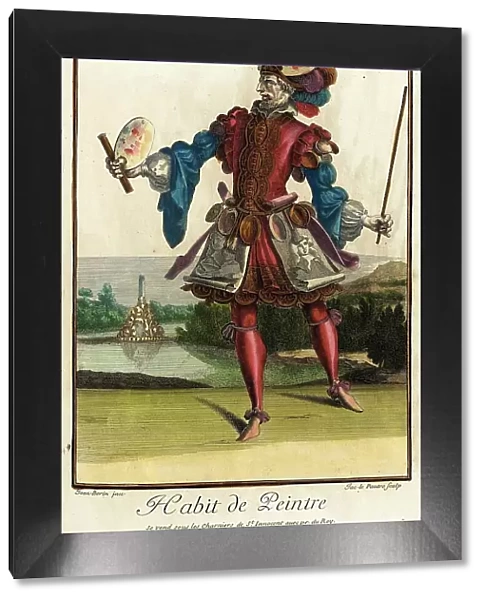 Recueil des modes de la cour de France, Habit de Peintre, Bound 1703-1704. Creators: Jean Lepautre, Jean Berain, Jacques Le Pautre