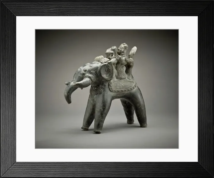 Framed Print : Elephant with Riders, 3rd-2nd century B.C.. Creator: Unknown Framed Print : Elephant with Riders, 3rd-2nd century B.C.. Creator: Unknown