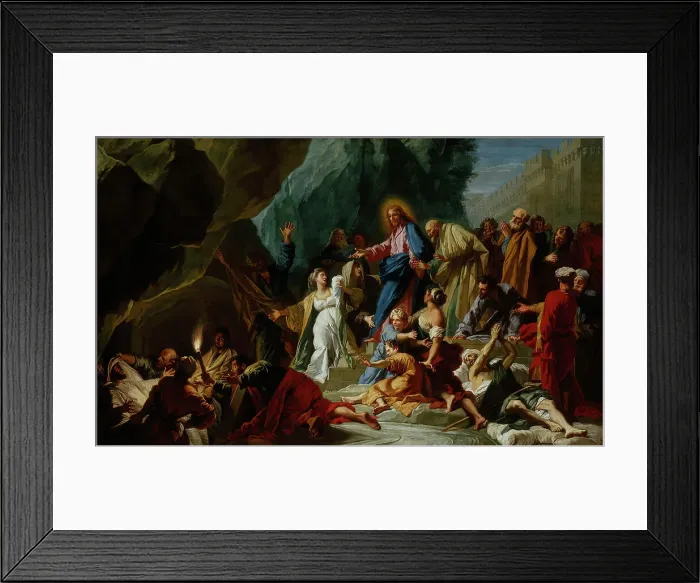 Framed Print : The Raising of Lazarus, c1711. Creator: Jean Jouvenet Framed Print : The Raising of Lazarus, c1711. Creator: Jean Jouvenet