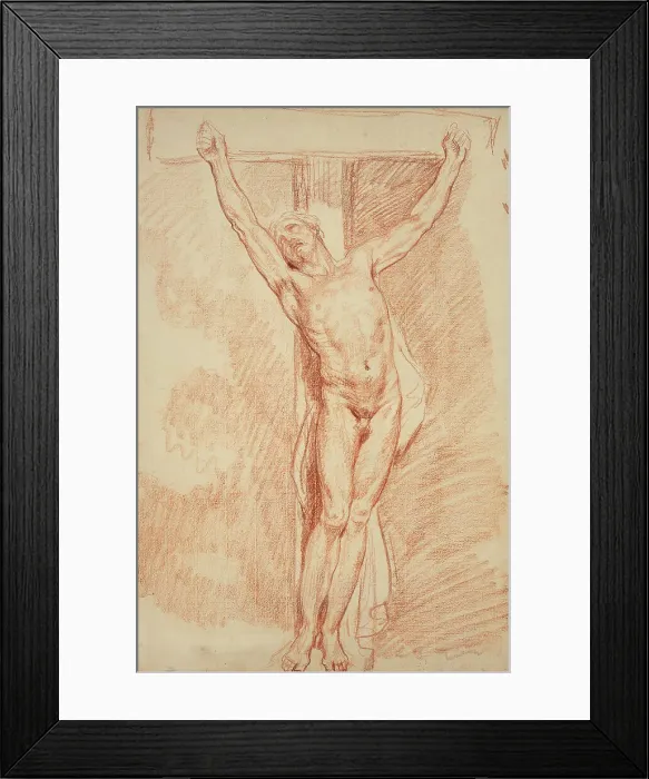 Framed Print : Christ Crucified, c1765. Creator: Jean-Baptiste Greuze Framed Print : Christ Crucified, c1765. Creator: Jean-Baptiste Greuze