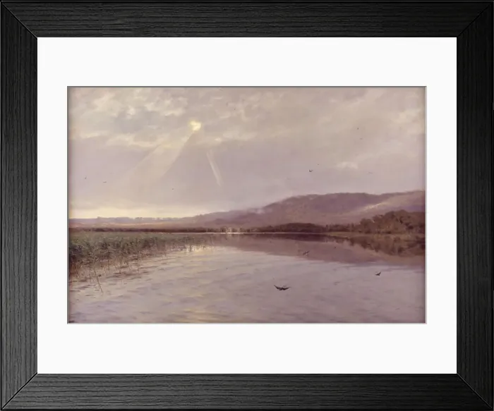 Framed Print : A Lake in the Himmelbjerg District, Jutland, 1888. Creator: Godfred Christensen Framed Print : A Lake in the Himmelbjerg District, Jutland, 1888. Creator: Godfred Christensen