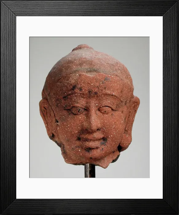 Framed Print : Male Head (Buddha Shakyamuni?), 3rd-4th century. Creator: Unknown Framed Print : Male Head (Buddha Shakyamuni?), 3rd-4th century. Creator: Unknown