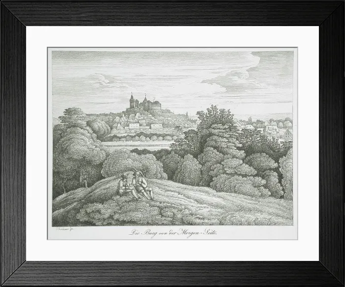 Framed Print : View of a City, 19th century. Creator: Johann Jakob Kirchner Framed Print : View of a City, 19th century. Creator: Johann Jakob Kirchner