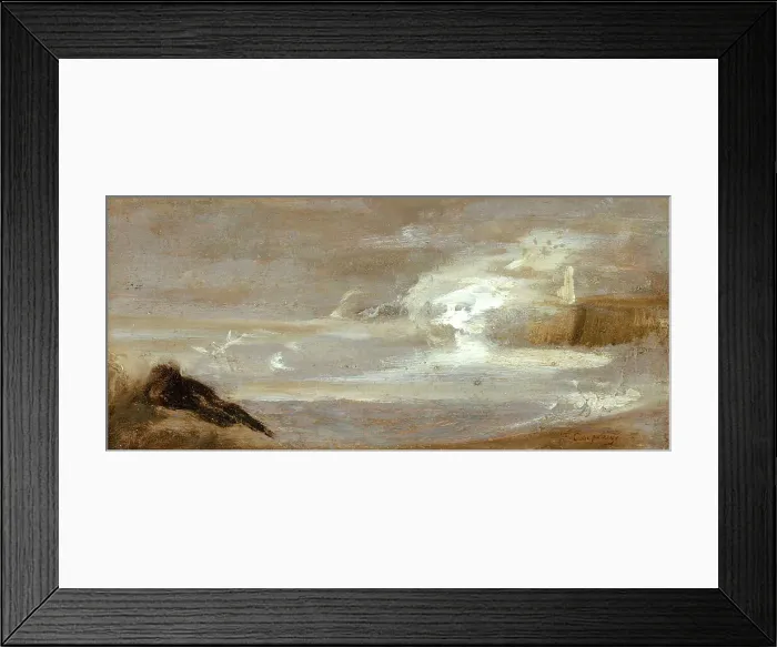 Framed Print : Seascape, mid 19th century. Creator: Jean-Baptiste Carpeaux Framed Print : Seascape, mid 19th century. Creator: Jean-Baptiste Carpeaux