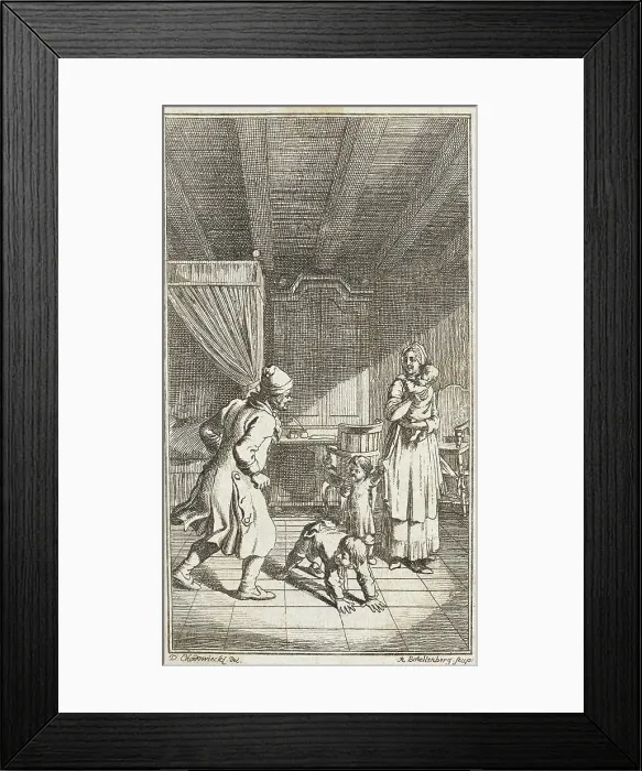 Framed Print : Illustration for Mathias Claudius Asmus Omnia sua secum Portans, published 1783 (?). Creator: Johann Rudolf Schellenburg Framed Print : Illustration for Mathias Claudius Asmus Omnia sua secum Portans, published 1783 (?). Creator: Johann Rudolf Schellenburg