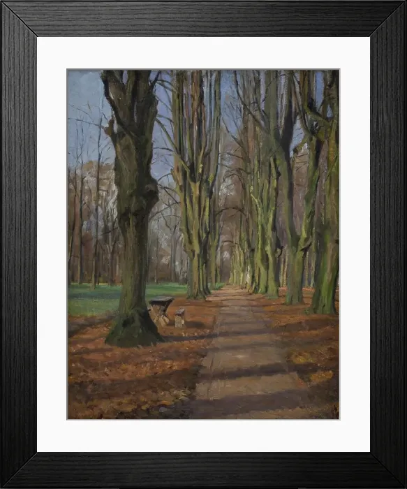 Framed Print : An Avenue in Sondermarken. Frederiksberg, 1889. Creator: Albert Gottschalk Framed Print : An Avenue in Sondermarken. Frederiksberg, 1889. Creator: Albert Gottschalk