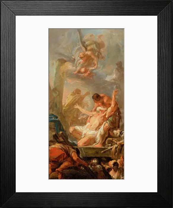 Framed Print : Scene from the Martyrdom of St. Andrew, 1758. Creator: Jean-Baptiste Deshays Framed Print : Scene from the Martyrdom of St. Andrew, 1758. Creator: Jean-Baptiste Deshays