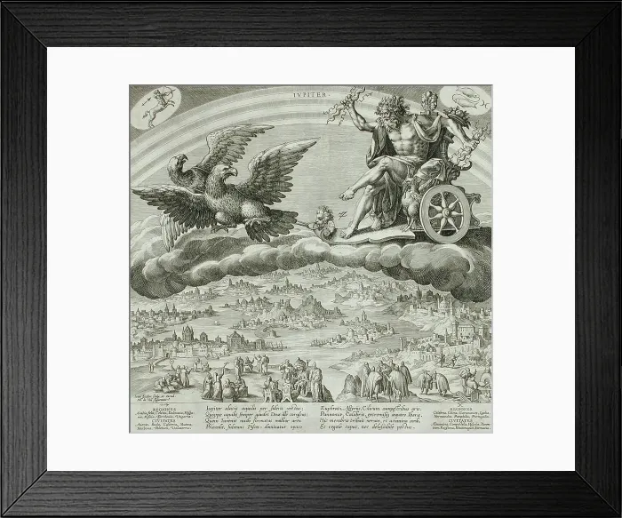 Framed Print : Jupiter, c1585. Creator: Johann Sadeler I Framed Print : Jupiter, c1585. Creator: Johann Sadeler I