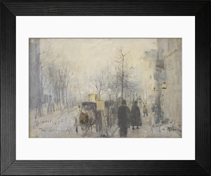 Framed Print : View from the window in Café Osborne, Frederiksberg Allé, 1889. Creator: Laurits Andersen Ring Framed Print : View from the window in Café Osborne, Frederiksberg Allé, 1889. Creator: Laurits Andersen Ring