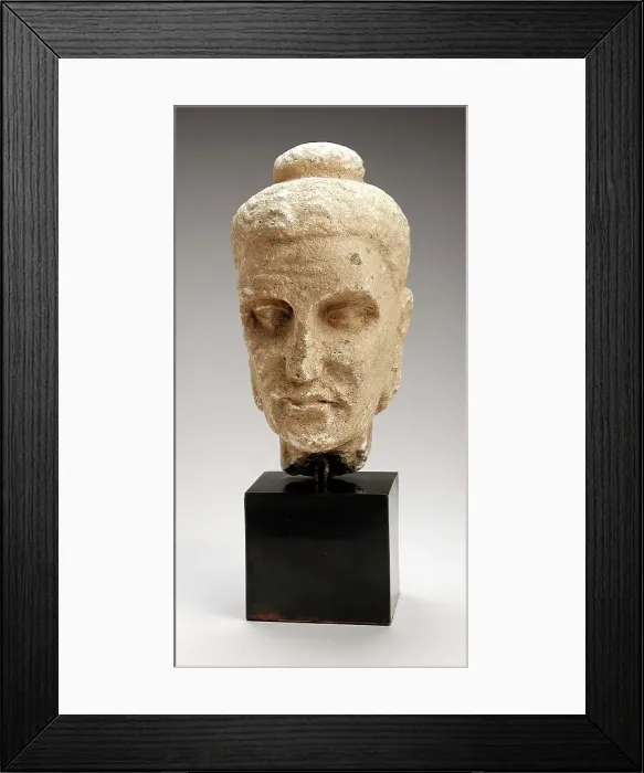 Framed Print : Head of the Emaciated Buddha, 4th century. Creator: Unknown Framed Print : Head of the Emaciated Buddha, 4th century. Creator: Unknown