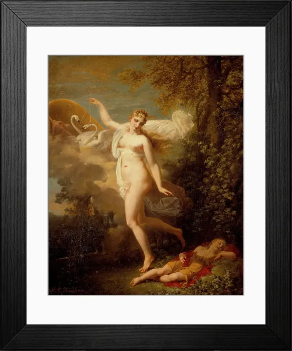 Framed Print : Venus and a Sleeping Cupid, c1810. Creator: Jean-Baptiste Mallet Framed Print : Venus and a Sleeping Cupid, c1810. Creator: Jean-Baptiste Mallet