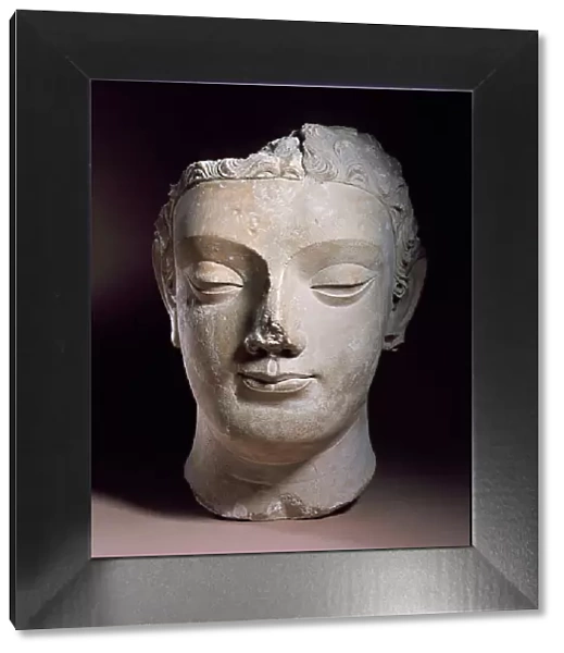 Head of Buddha Shakyamuni, 4th century. Creator: Unknown