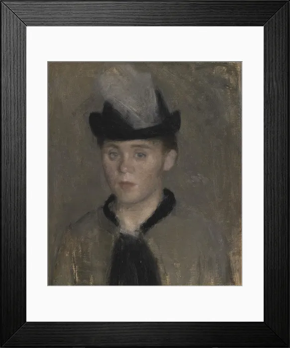 Framed Print : Ida Ilsted, the Artist's Fiancée. Sketch, 1890. Creator: Vilhelm Hammershoi Framed Print : Ida Ilsted, the Artist's Fiancée. Sketch, 1890. Creator: Vilhelm Hammershoi