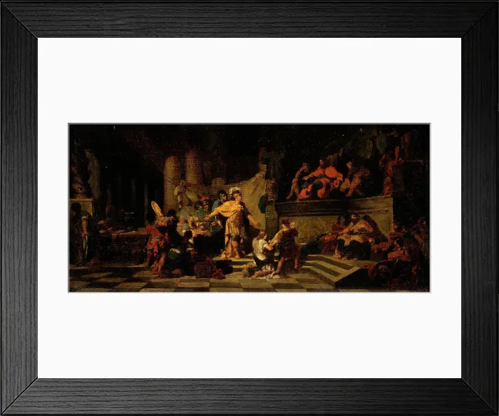 Framed Print : Aeneas Offering Presents to King Latinus and Asking Him for the Hand of His Daughter, 1778. Creator: Jean-Baptiste Regnault Framed Print : Aeneas Offering Presents to King Latinus and Asking Him for the Hand of His Daughter, 1778. Creator: Jean-Baptiste Regnault
