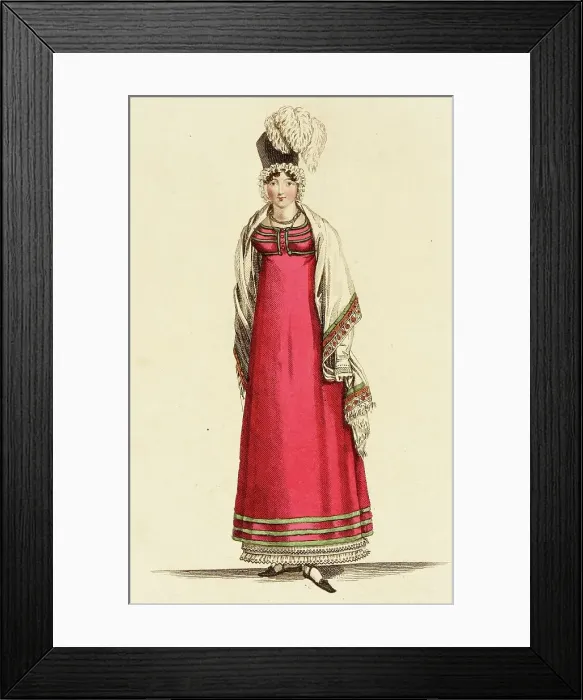Framed Print : Fashion Plate (The Last Parsien Fashion), 1815. Creator: John Bell Framed Print : Fashion Plate (The Last Parsien Fashion), 1815. Creator: John Bell