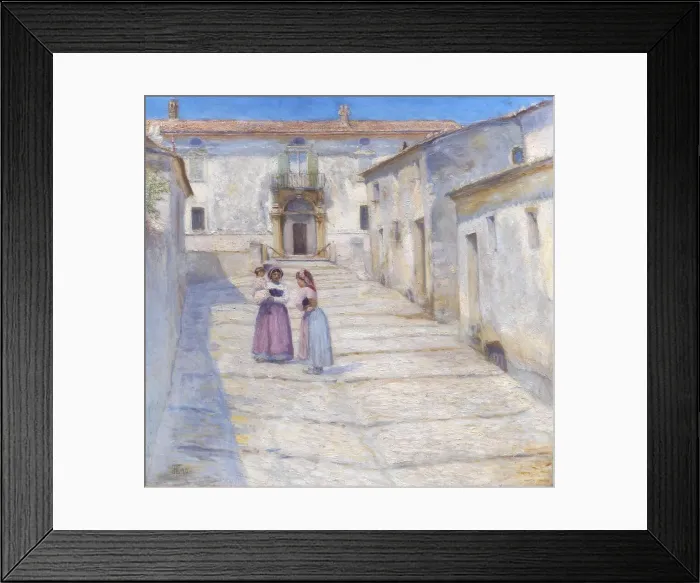 Framed Print : Palazzo Ferrante in Cività d'Antino, 1890. Creator: Henry Lørup Framed Print : Palazzo Ferrante in Cività d'Antino, 1890. Creator: Henry Lørup