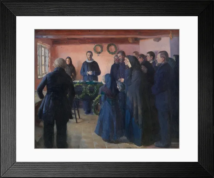 Framed Print : A Funeral, 1891. Creator: Anna Kirstine Ancher Framed Print : A Funeral, 1891. Creator: Anna Kirstine Ancher