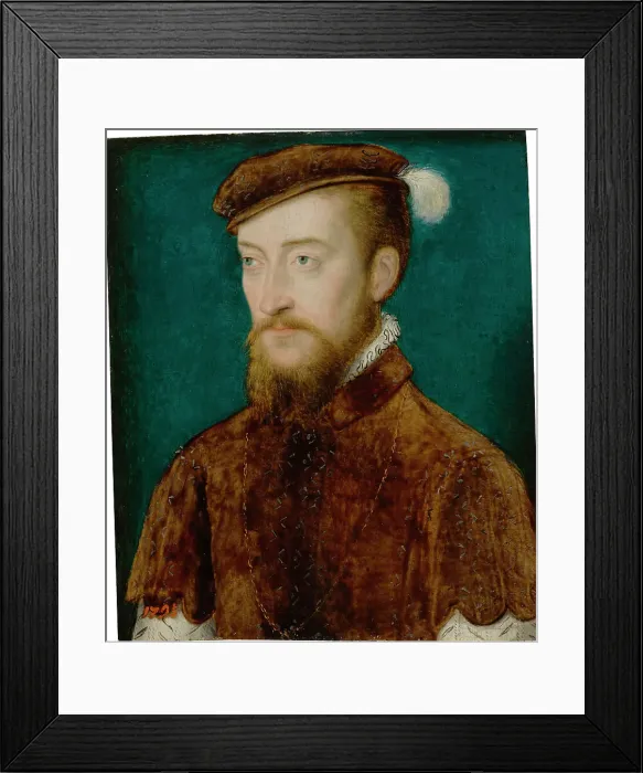 Framed Print : Portrait of Antoine de Bourbon (1518-1562), King of Navarre, 1540s. Creator: Corneille de Lyon (1500 / 10-1575) Framed Print : Portrait of Antoine de Bourbon (1518-1562), King of Navarre, 1540s. Creator: Corneille de Lyon (1500 / 10-1575)