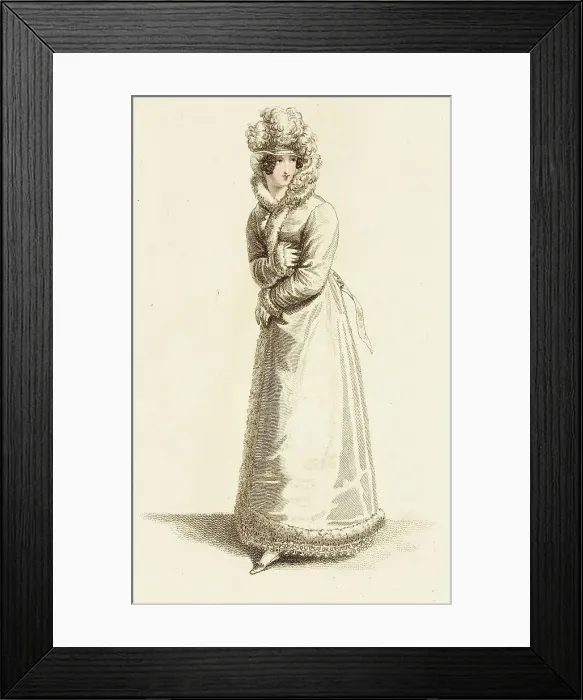 Framed Print : Fashion Plate (Parisian Opera Costume), 1819. Creator: John Bell Framed Print : Fashion Plate (Parisian Opera Costume), 1819. Creator: John Bell