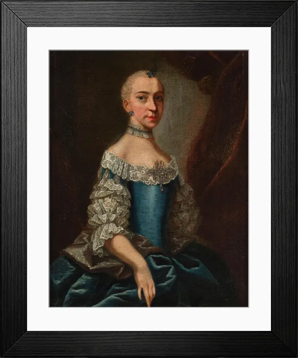 Framed Print : Portrait of Archduchess Maria Christina of Austria (1742-1798), Duchess of Teschen, ca 1770. Creator: Anonymous Framed Print : Portrait of Archduchess Maria Christina of Austria (1742-1798), Duchess of Teschen, ca 1770. Creator: Anonymous